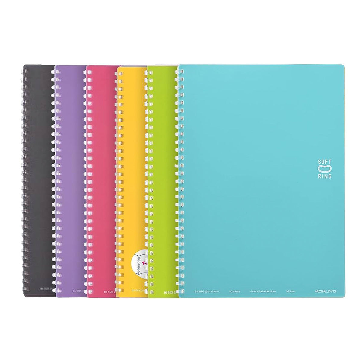 Kokuyo ORANGE Soft Ring Notebook 5mm Dot Ruled SV457S5 | A6 80 Sheets – The  Stationery Manor!